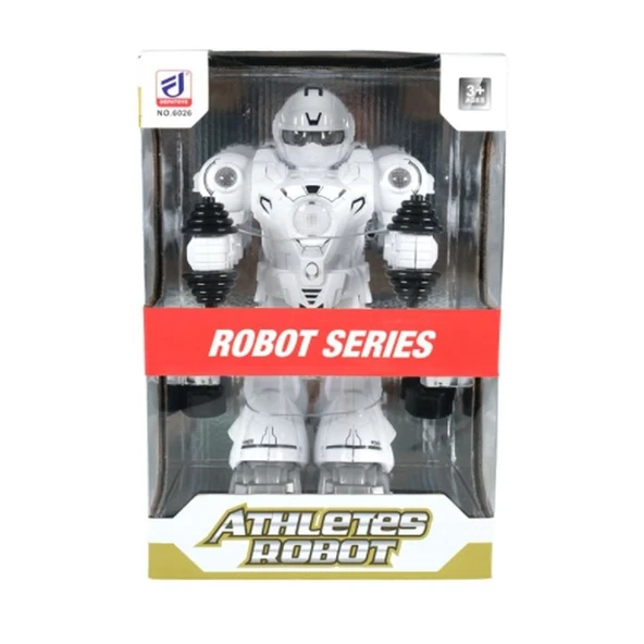 TOYZ DÜKKANIM Işıklı Sporcu Atletik Robot 26cm Kız Erkek Çocuk Oyuncak Eğitici Oyuncaklar ürün görseli 1