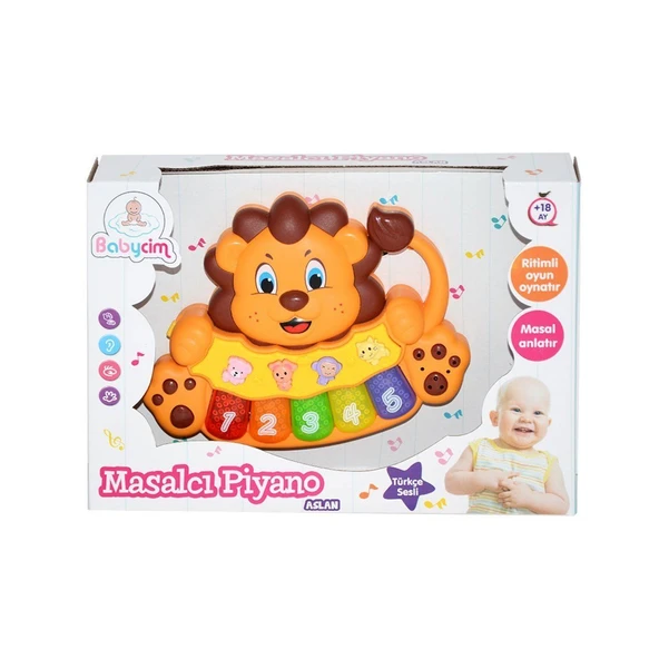 TOYZ DÜKKANIM 855-33A-24 Aslan Masalcı Piano Kız Erkek Çocuk Oyuncak Eğitici Oyuncaklar ürün görseli 1