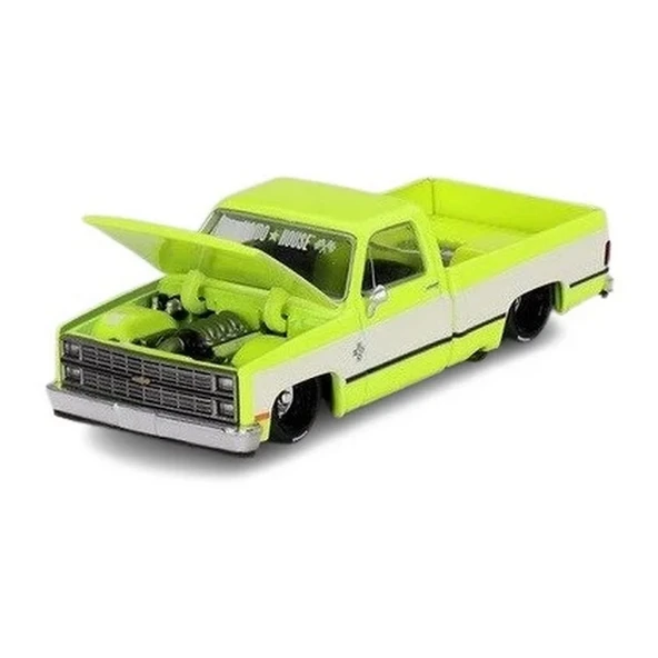 TOYZ DÜKKANIM Mini GT 1/64 Chevrolet Silverado KAIDO Flo Yellow V1 Kız Erkek Çocuk Oyuncak Eğitici Oyuncaklar ürün görseli 1
