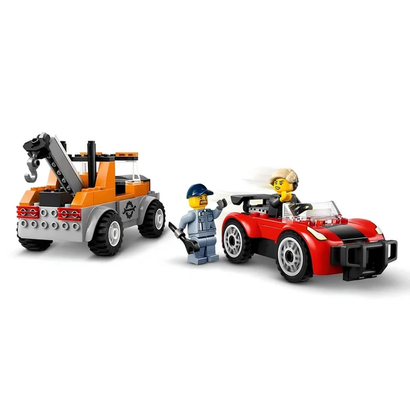 TOYZ DÜKKANIM LEGO City Çekici Kamyon ve Spor Araba Tamiri 60435 Kız Erkek Çocuk Oyuncak Eğitici Oyuncaklar ürün görseli 1