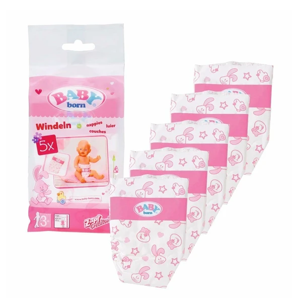 TOYZ DÜKKANIM 826508 Baby Born 5li Bebek Bezi Kız Erkek Çocuk Oyuncak Eğitici Oyuncaklar ürün görseli 1