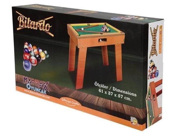 TOYZ DÜKKANIM Akçiçek Ahşap Bilardo Oyunu Kız Erkek Çocuk Oyuncak Eğitici Oyuncaklar ürün görseli 1