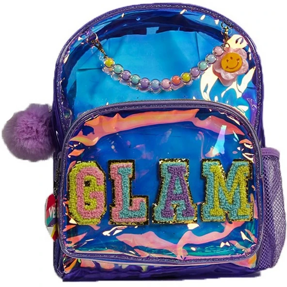 TOYZ DÜKKANIM Vest Nakış Sırt Çantası Şeffaf Mor Kız Erkek Çocuk Oyuncak Eğitici Oyuncaklar ürün görseli 1