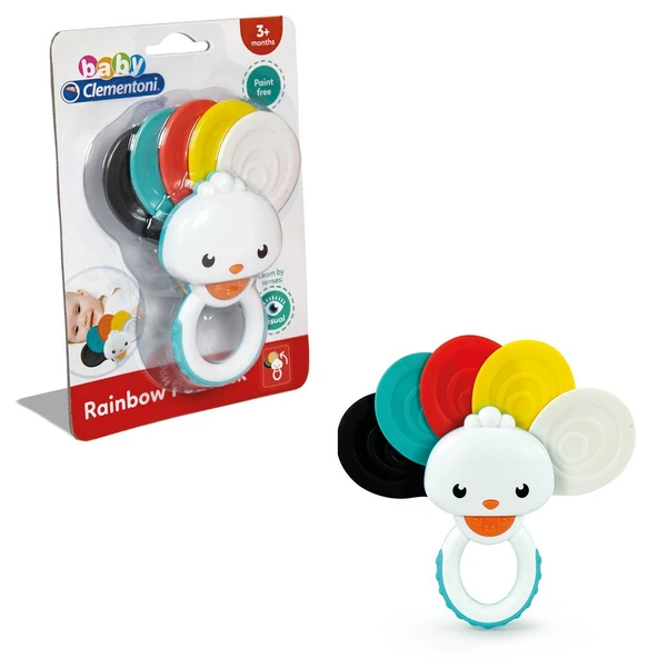 TOYZ DÜKKANIM 17325 Baby Clementoni Gökkuşağı Çıngırak / +3 ay Kız Erkek Çocuk Oyuncak Eğitici Oyuncaklar ürün görseli 1