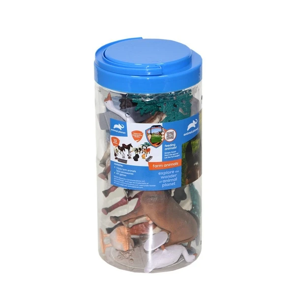TOYZ DÜKKANIM SH-S6403 KOVADA 13 PCS ÇİFTLİK HAYVANI Kız Erkek Çocuk Oyuncak Eğitici Oyuncaklar ürün görseli 1