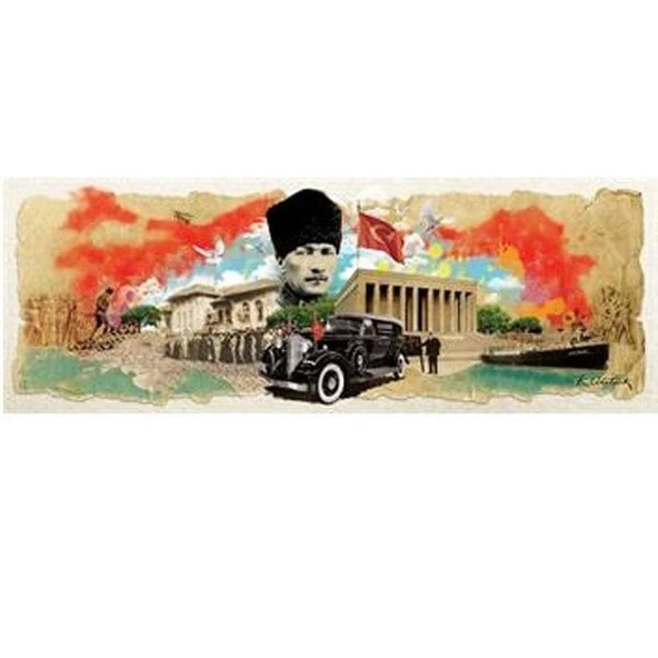 TOYZ DÜKKANIM 4476 Art Puzzle Atatürk Kolajı 1000 Parça Panorama Puzzle Kız Erkek Çocuk Oyuncak Eğitici Oyuncaklar ürün görseli 1