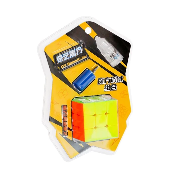 TOYZ DÜKKANIM 31021 QY 3X3 Speed Küp Kartela Seti Yağ+Tornavida Kız Erkek Çocuk Oyuncak Eğitici Oyuncaklar ürün görseli 1