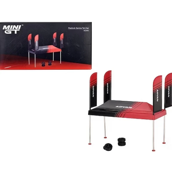 TOYZ DÜKKANIM Mini Gt 1/64 Paddock Service Tent Set ''ADVAN'' Kız Erkek Çocuk Oyuncak Eğitici Oyuncaklar ürün görseli 1