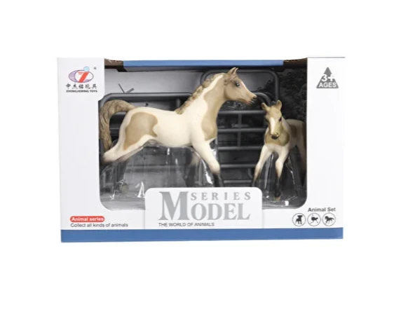 TOYZ DÜKKANIM Model Hayvan Seti At ve Tay Alacalı Kız Erkek Çocuk Oyuncak Eğitici Oyuncaklar ürün görseli 1