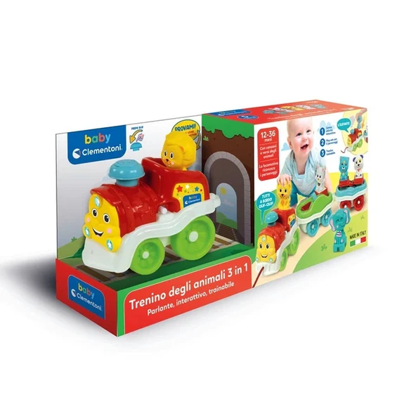 TOYZ DÜKKANIM 17848 Baby Clementoni - Bebek Hayvanlar Treni +9 ay Kız Erkek Çocuk Oyuncak Eğitici Oyuncaklar ürün görseli 1