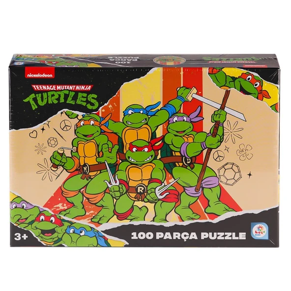 TOYZ DÜKKANIM NK0050 Ninja Kaplumbağalar 100 Parça Puzzle -Laçokids Kız Erkek Çocuk Oyuncak Eğitici Oyuncaklar ürün görseli 1