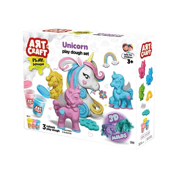 TOYZ DÜKKANIM 03999 Art Craft Unicorn Hamur Set 168 Gr Kız Erkek Çocuk Oyuncak Eğitici Oyuncaklar ürün görseli 1