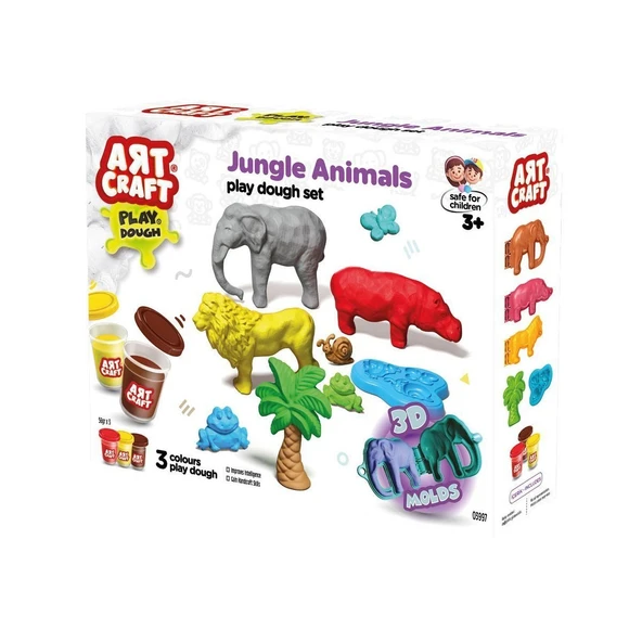 TOYZ DÜKKANIM 03997 Art Craft Orman Hayvanları Hamur Set 168 Gr -Fentoys Kız Erkek Çocuk Oyuncak Eğitici Oyuncakla ürün görseli 1