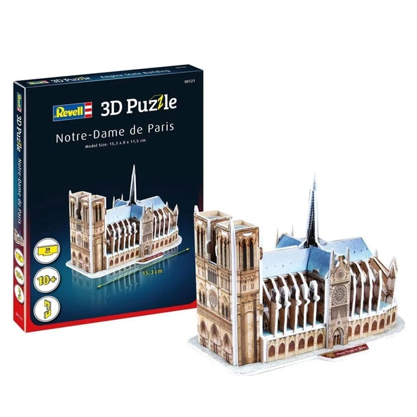 TOYZ DÜKKANIM 00121 Revell 3D Puzzle Notre Dame Katedrali 39 parça Kız Erkek Çocuk Oyuncak Eğitici Oyuncaklar ürün görseli 1