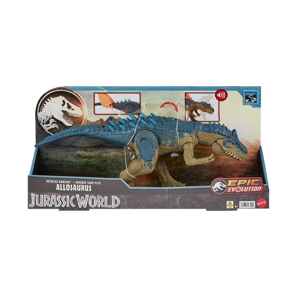 TOYZ DÜKKANIM HRX50 Jurassic World Süper Güçlü Allosaurus Figürü Kız Erkek Çocuk Oyuncak Eğitici Oyuncaklar ürün görseli 1