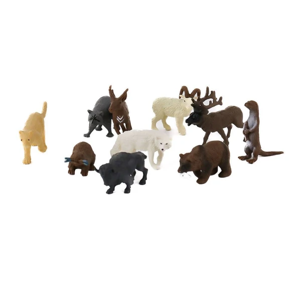 TOYZ DÜKKANIM AZ3-012 PVC Küçük Vahşi Hayvanlar 10lu Kız Erkek Çocuk Oyuncak Eğitici Oyuncaklar ürün görseli 1