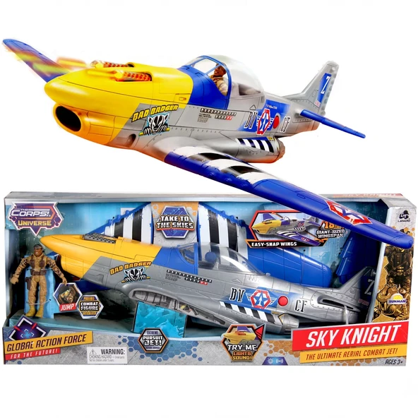 TOYZ DÜKKANIM The Corps Universe Sky Knight Askeri Jet Kız Erkek Çocuk Oyuncak Eğitici Oyuncaklar ürün görseli 1