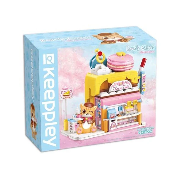 TOYZ DÜKKANIM KP28006 Keeppley Red Cat Cake Shop -Vagon life Kız Erkek Çocuk Oyuncak Eğitici Oyuncaklar ürün görseli 1