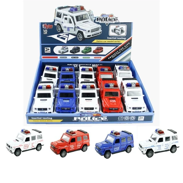 TOYZ DÜKKANIM JW567 Sürtmeli Ambulans, İtfaiye, Polis, Jandarma Jeep - 1adet Stokta Olan Gönderilir Kız Erkek Çocu ürün görseli 1