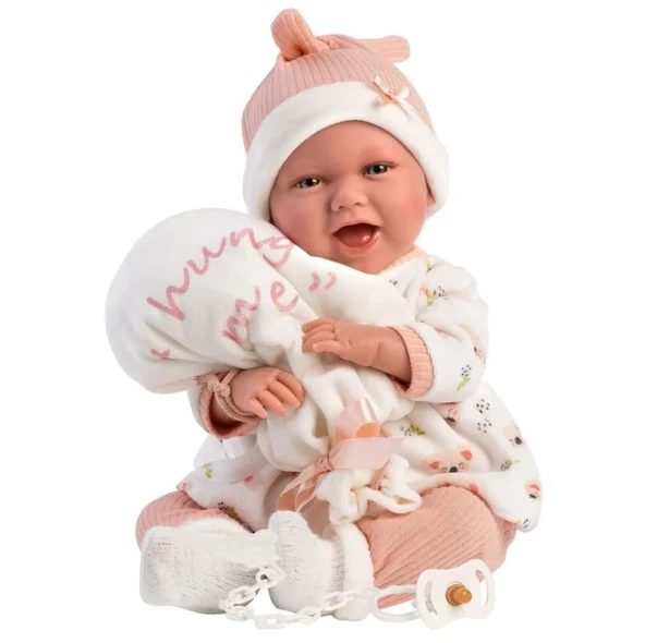 TOYZ DÜKKANIM Llorens Yenidoğan Sarıl Bana Gülen Bebek 42cm Kız Erkek Çocuk Oyuncak Eğitici Oyuncaklar ürün görseli 1