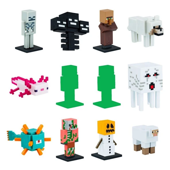 TOYZ DÜKKANIM Minecraft 3D Figür Toppeez 12'li Delüks Set Kız Erkek Çocuk Oyuncak Eğitici Oyuncaklar ürün görseli 1