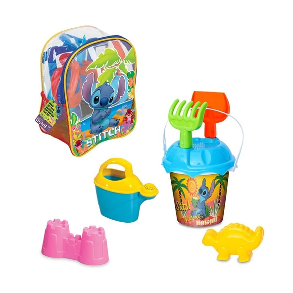 TOYZ DÜKKANIM 04063 Stitch Resimli Sırt Çantası Plaj Seti Kız Erkek Çocuk Oyuncak Eğitici Oyuncaklar ürün görseli 1