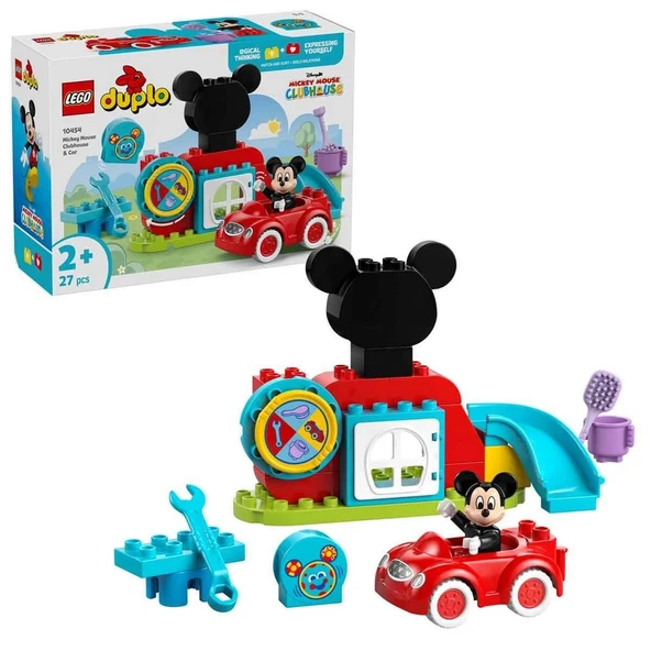 TOYZ DÜKKANIM LEGO DUPLO Disney Mickey Fare’nin Kulüp Evi ve Arabası 10454 Kız Erkek Çocuk Oyuncak Eğitici Oyuncak ürün görseli 1