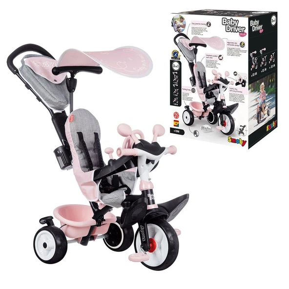 TOYZ DÜKKANIM 7600741501 Tenteli 3 Tekerlikli Bisiklet 3IN1 Kız Erkek Çocuk Oyuncak Eğitici Oyuncaklar ürün görseli 1