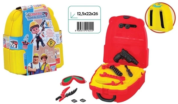 TOYZ DÜKKANIM SIRT ÇANTALI TAMİR SETİ Kız Erkek Çocuk Oyuncak Eğitici Oyuncaklar ürün görseli 1