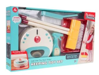 TOYZ DÜKKANIM KEEPİNG TIDY SET TEMİZLİK PİLLİ ROBOT SÜPÜRG Kız Erkek Çocuk Oyuncak Eğitici Oyuncaklar ürün görseli 1