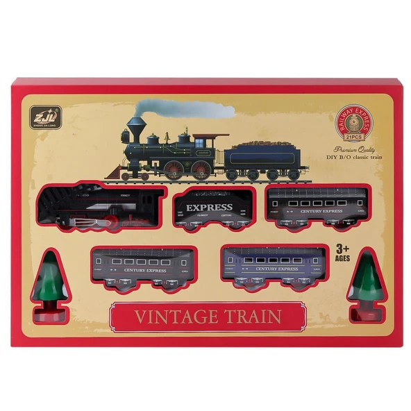TOYZ DÜKKANIM 5299-72 Işıklı Tren 21 Parça Kız Erkek Çocuk Oyuncak Eğitici Oyuncaklar ürün görseli 1