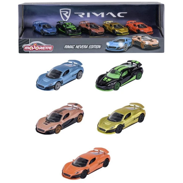 TOYZ DÜKKANIM Majorette Rimac Nevera Edition 5'li Kız Erkek Çocuk Oyuncak Eğitici Oyuncaklar ürün görseli 1