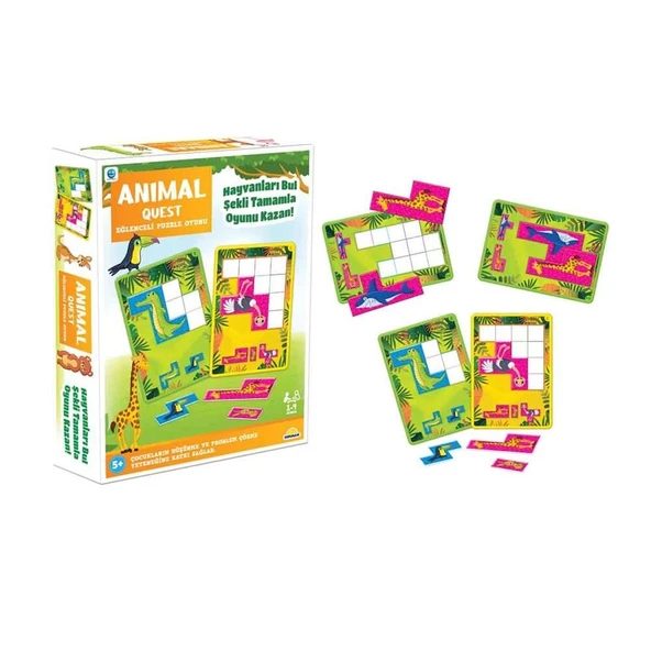 TOYZ DÜKKANIM OYUN ANİMAL QUEST Kız Erkek Çocuk Oyuncak Eğitici Oyuncaklar ürün görseli 1