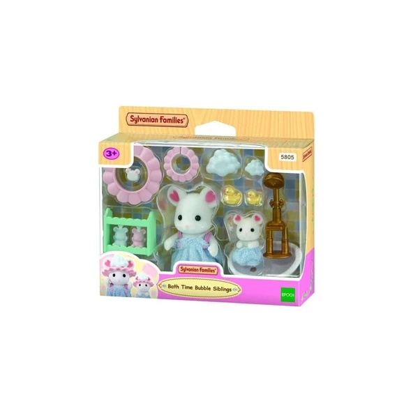 TOYZ DÜKKANIM 5805 Sylvanian Families Kardeşler Banyo Zamanı Seti +3 yaş Kız Erkek Çocuk Oyuncak Eğitici Oyuncakla ürün görseli 1