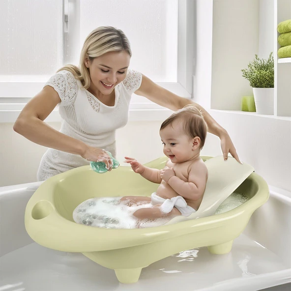 TOYZ DÜKKANIM 7269 HIPPO BEBEK YIKAMA KÜVETİ VE DESTEĞİ ECO YEŞİL Kız Erkek Çocuk Oyuncak Eğitici Oyuncaklar ürün görseli 1