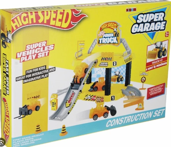 TOYZ DÜKKANIM OTOPARK SETİ İŞ MAKİNALI Kız Erkek Çocuk Oyuncak Eğitici Oyuncaklar ürün görseli 1