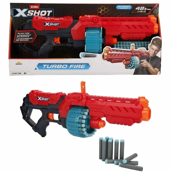 TOYZ DÜKKANIM X-SHOT SİLAH SÜNGER ATAN EXCEL TURBO FİRE Kız Erkek Çocuk Oyuncak Eğitici Oyuncaklar ürün görseli 1