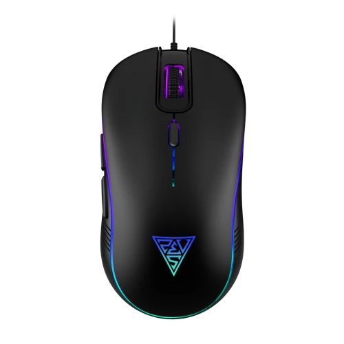 GAMDIAS AURA GS3, Çok Renkli Aydinlatma,  USB Kablolu, 6 Tuslu, Gaming Mouse, 3.600 DPI, Siyah ürün görseli 1