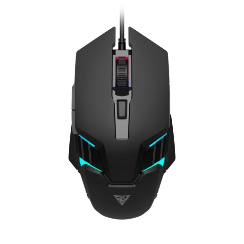 GAMDIAS AURA GS4, Çok Renkli Aydinlatma,  USB Kablolu, 6 Tuslu, Gaming Mouse, 3.600 DPI, Siyah ürün görseli 1