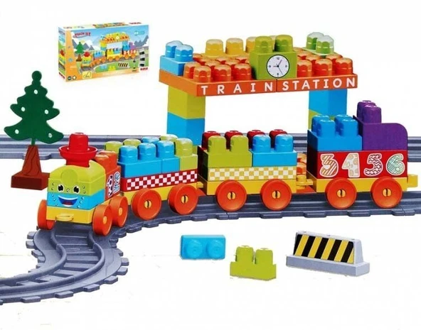 TOYZ DÜKKANIM Dolu 89 Parça Tren ve Yol Set Kız Erkek Çocuk Oyuncak Eğitici Oyuncaklar ürün görseli 1
