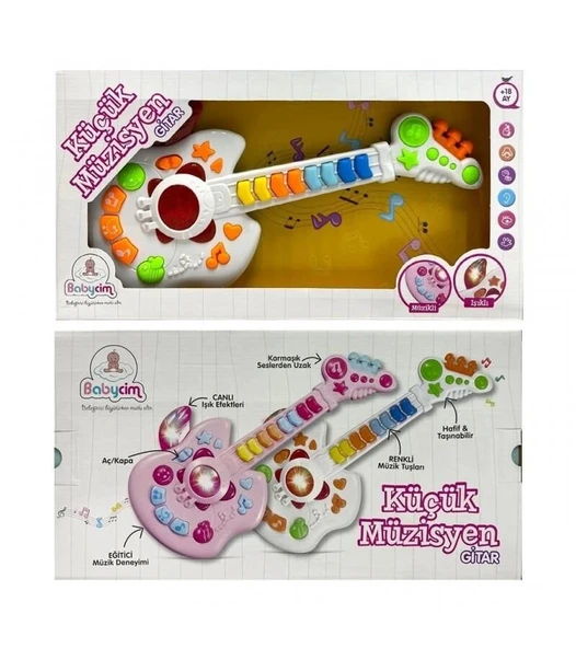 TOYZ DÜKKANIM KÜÇÜK MÜZİSYEN GİTAR Kız Erkek Çocuk Oyuncak Eğitici Oyuncaklar ürün görseli 1