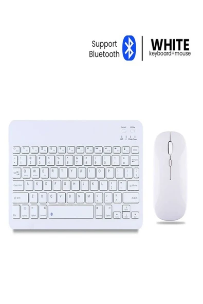 DEANB Bkb011 Mini 24x15cm Kablosuz Bluetooth Klavye & Mouse Seti - Universal Uyumlu, Taşınabilir Ve Şarjlı ürün görseli 1