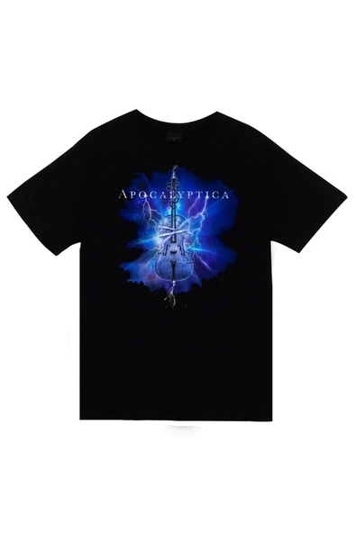 fame-stoned Apocalyptica Müzik, Metal Grubu Baskılı Unisex %100 Pamuk Siyah T-shirt ürün görseli 1