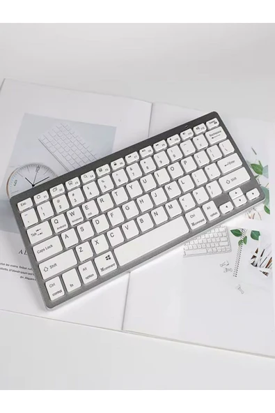 DEANB Mini IOS Android Windows Uyumlu 2.4G+BT5.2+BT3.0 Bluetooth Klavye Mouse Seti - Resim 6