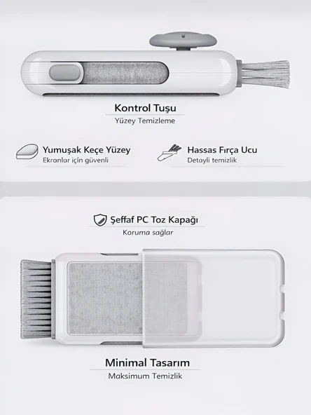 Limited 6in1 Elektronik Temizleme Seti Laptop Tablet Klavye Kulaklık Office Temizlik Kiti ürün görseli 1