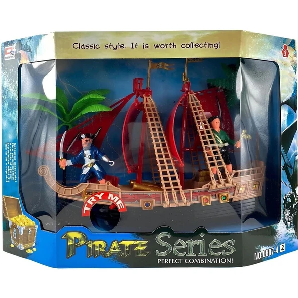 TOYZ DÜKKANIM 0807-42 BÜYÜK IŞIKLI SESLİ KORSAN SET 12 Kız Erkek Çocuk Oyuncak Eğitici Oyuncaklar ürün görseli 1