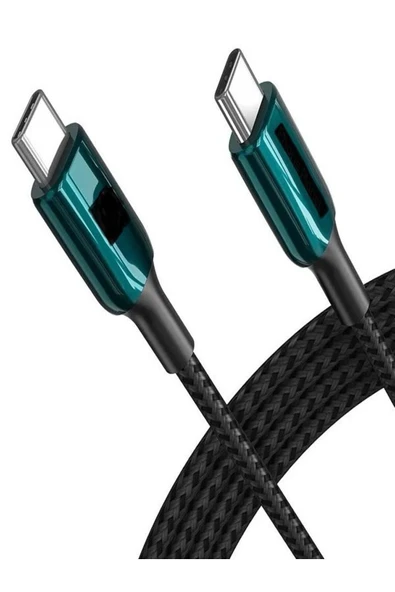 ÇELİKWORK Fc037 30cm Çinko 3a, 60watt Hızlı Şarj/data Kablosu, Usb-c To Type-c 0.3m, Ara Kablo ürün görseli 1