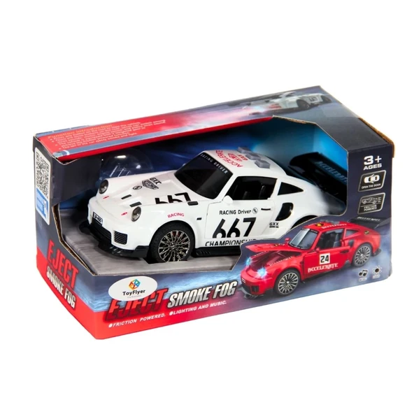 TOYZ DÜKKANIM Işıklı Sesli Duman Çıkaran Sürtmeli Spor Araba BSP-1A Kız Erkek Çocuk Oyuncak Eğitici Oyuncaklar ürün görseli 1