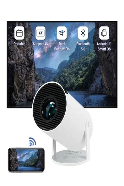 DEANB Dahili Wifi, Bluetooth, Netflx, Youtube 1280/720P 4K Full Hd Projeksiyon 11.0 Android Sinema Sistemi ürün görseli 1