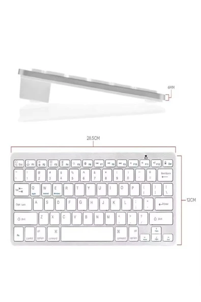 DEANB Mini IOS Android Windows Uyumlu 2.4G+BT5.2+BT3.0 Bluetooth Klavye Mouse Seti - Resim 4